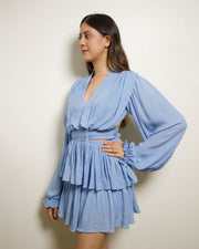 Teressa Back Tie Dress - Blue